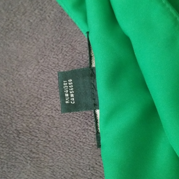 Green Pleated Chiffon Dress Size 16 - Picture 5 of 11